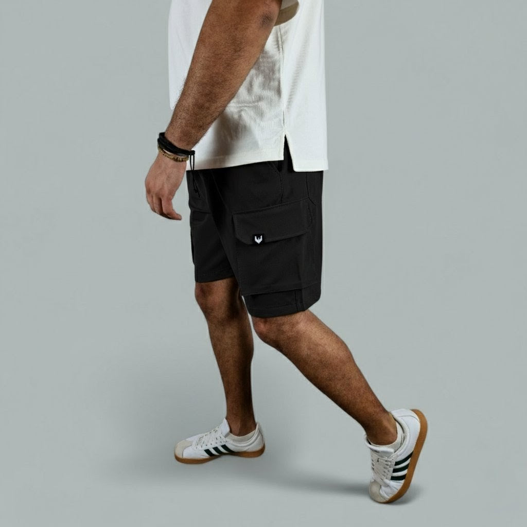 VA-Black Cargo Shorts