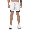 Vulture Double-Layer Training Shorts in White