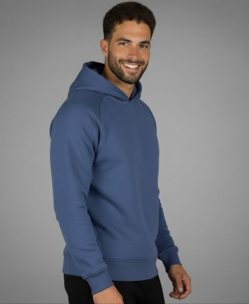 VA Essentials Hoodie – Sport Edge in Steel-blue