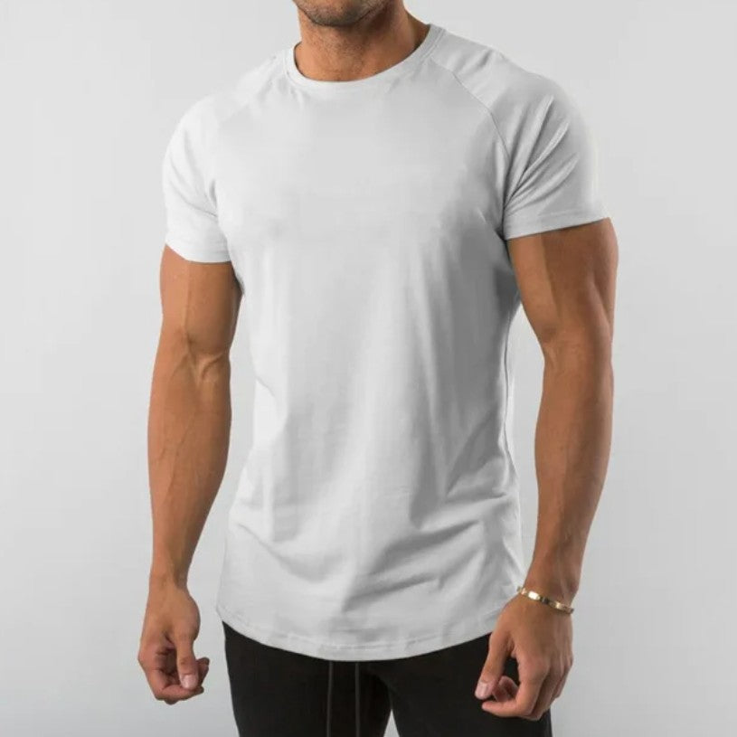 Cotton T-shirt with sporty cut