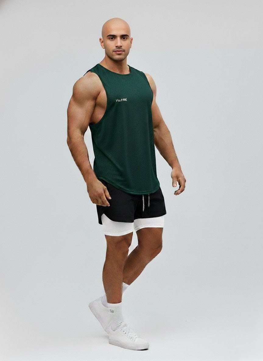 Hi-Dri cut off tank top in Green