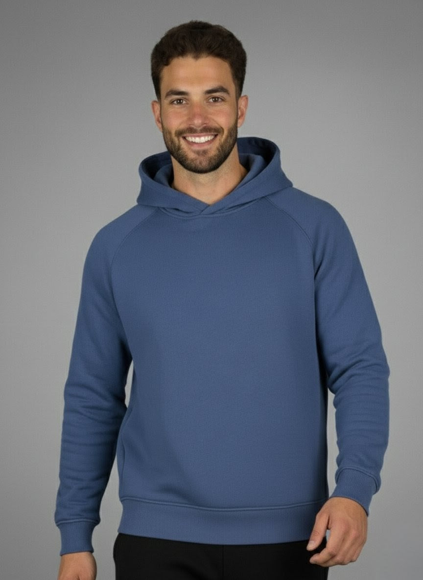 VA Essentials Hoodie – Sport Edge in Steel-blue