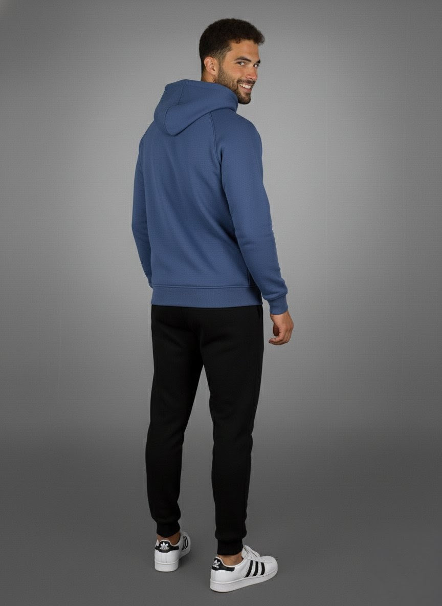 VA Essentials Hoodie – Sport Edge in Steel-blue