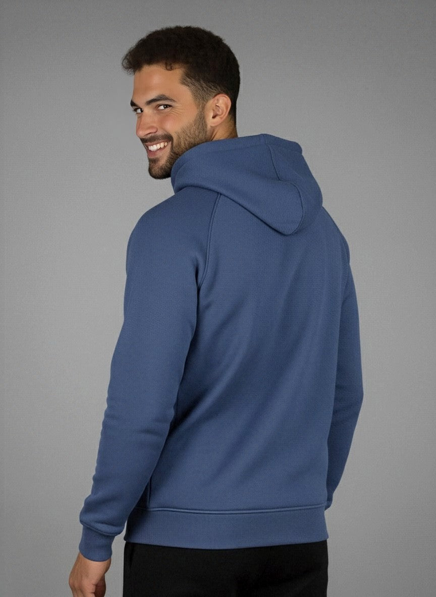 VA Essentials Hoodie – Sport Edge in Steel-blue