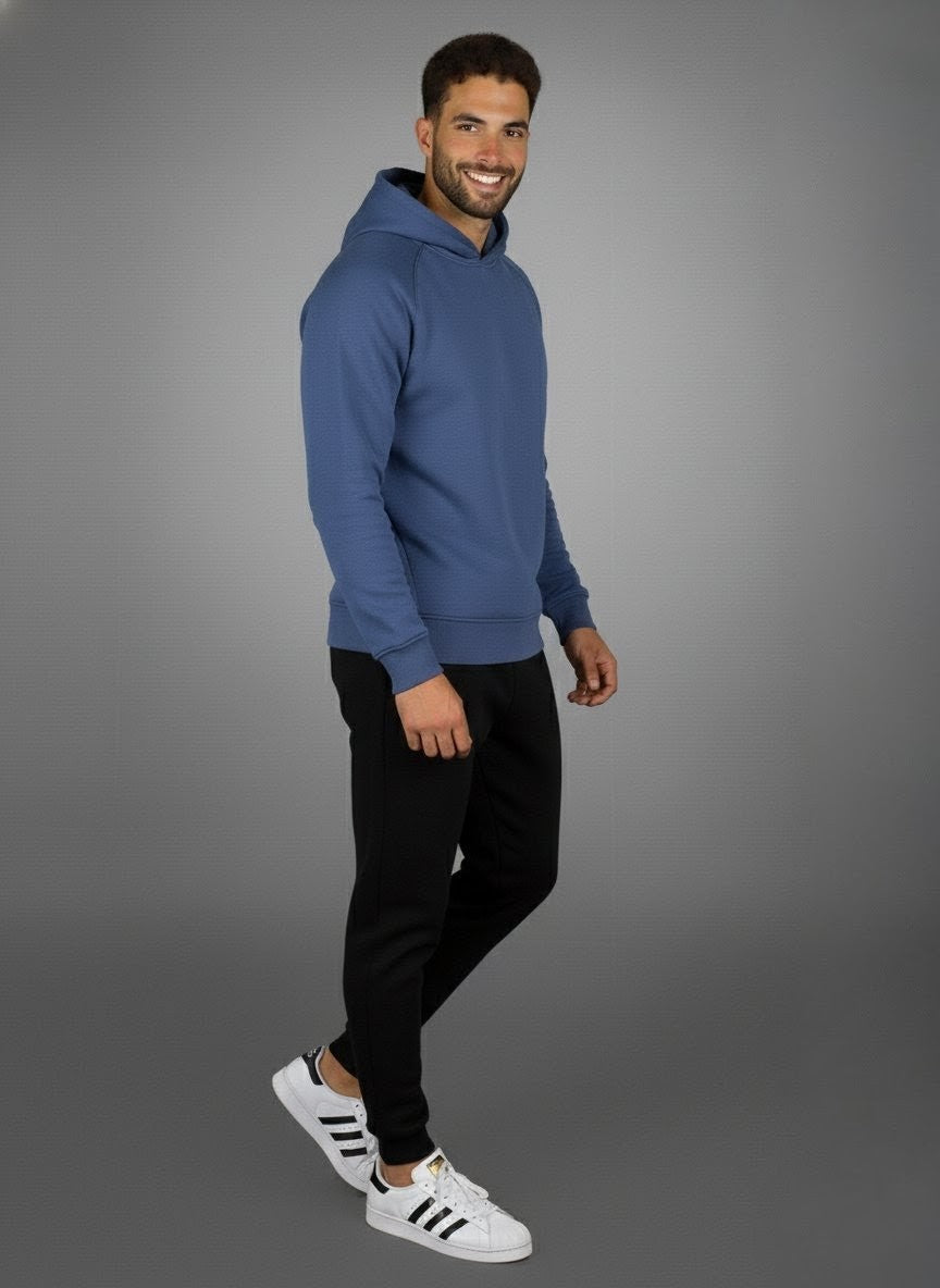 VA Essentials Hoodie – Sport Edge in Steel-blue