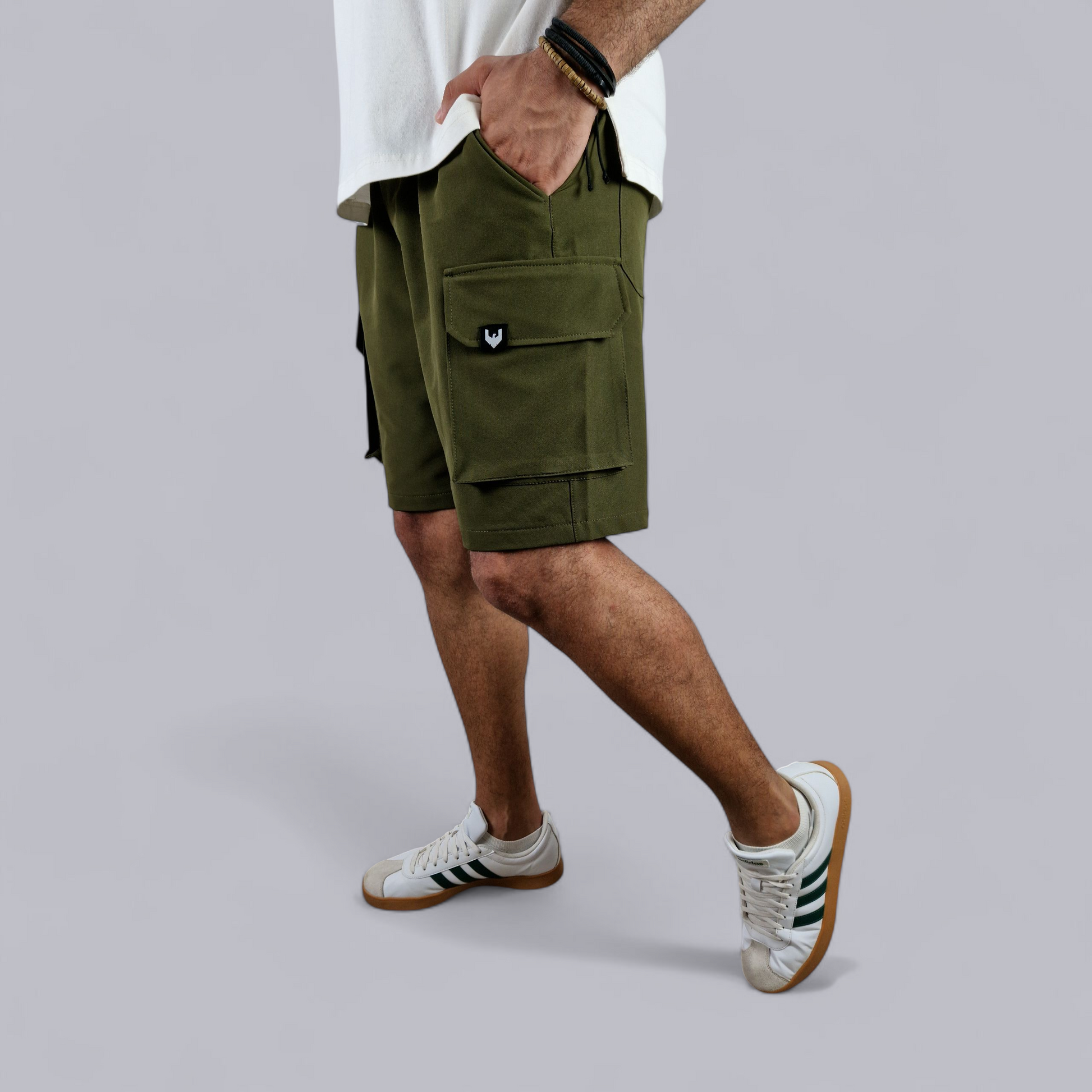 VA-OLIVE Utility Cargo Shorts
