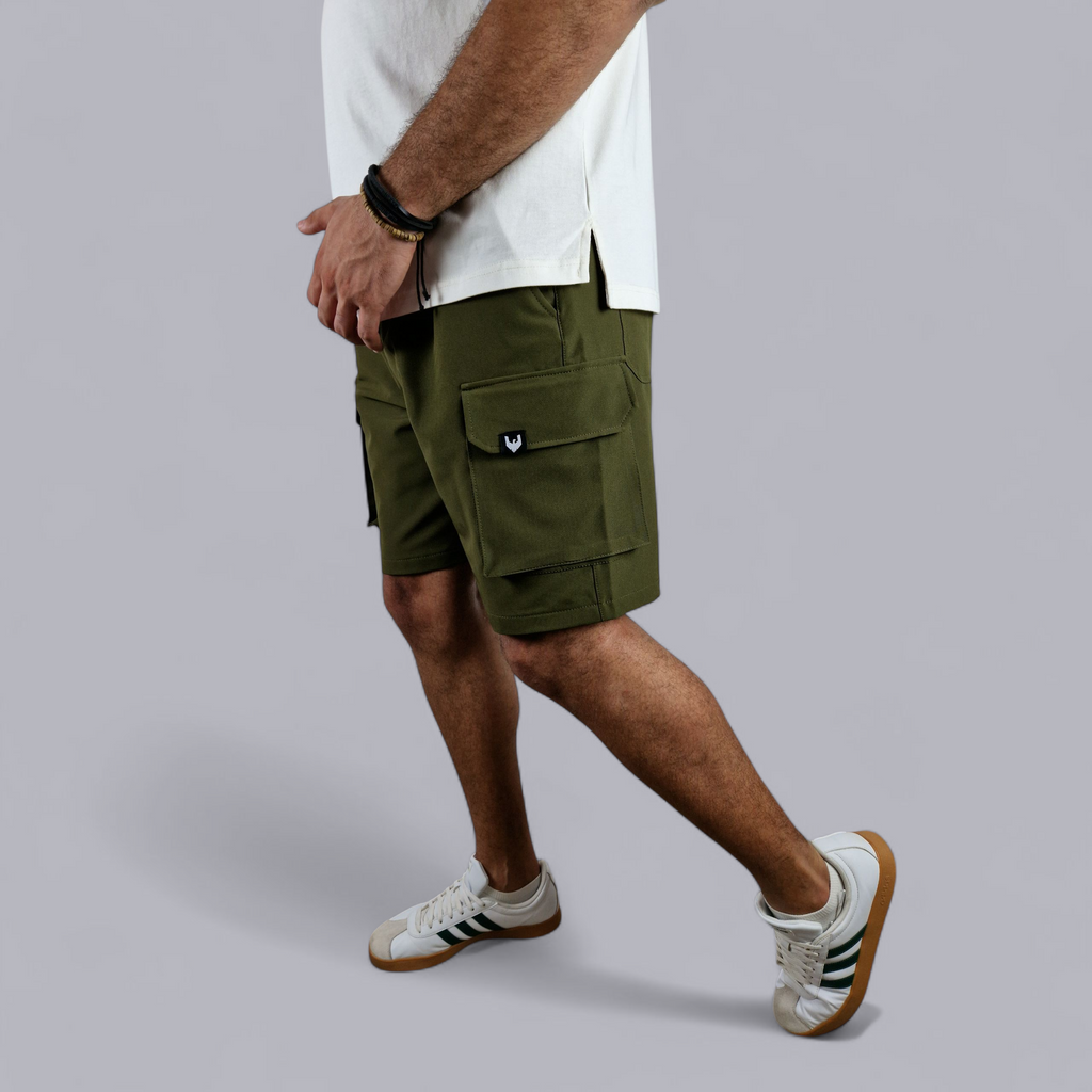 VA-OLIVE Utility Cargo Shorts