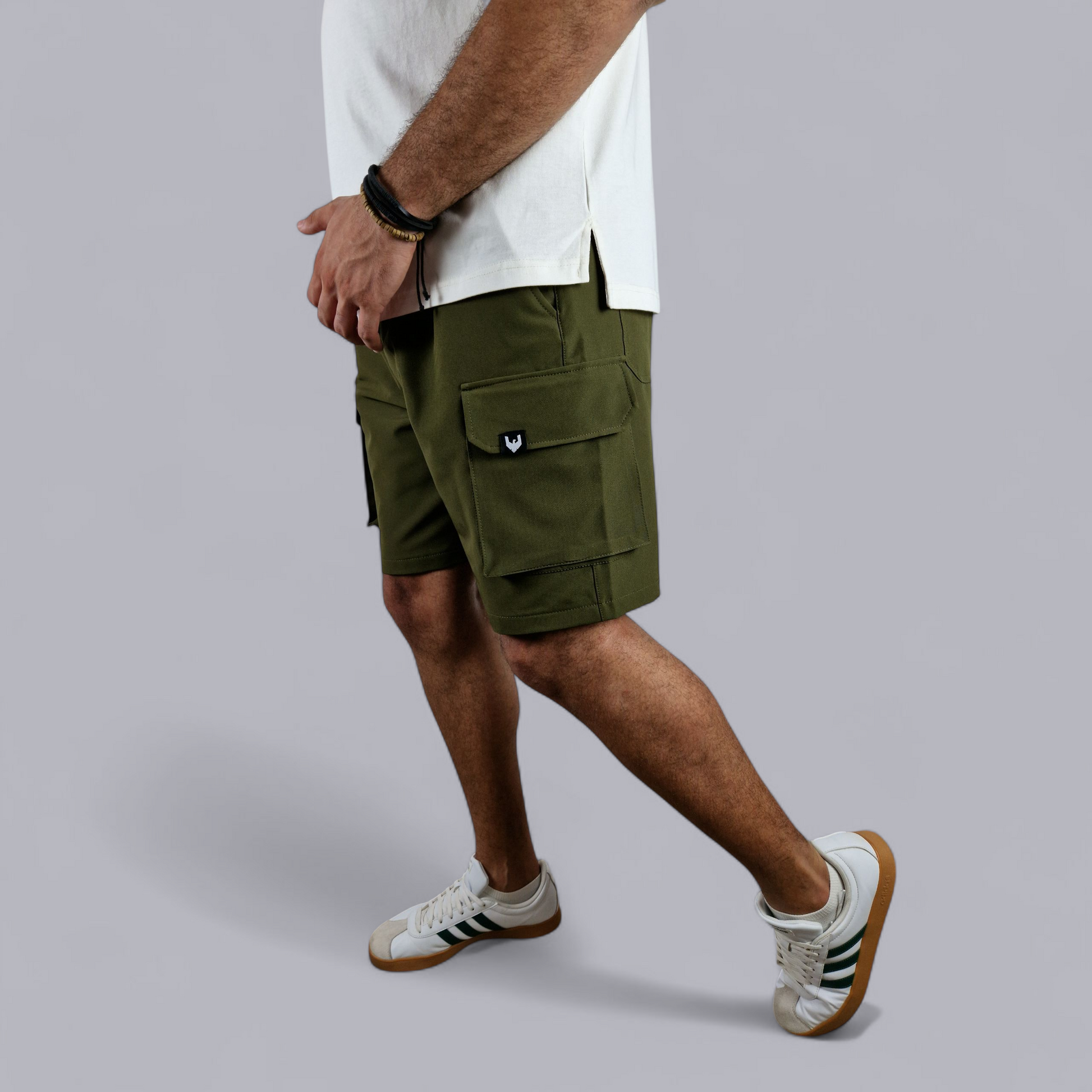 VA-OLIVE Utility Cargo Shorts