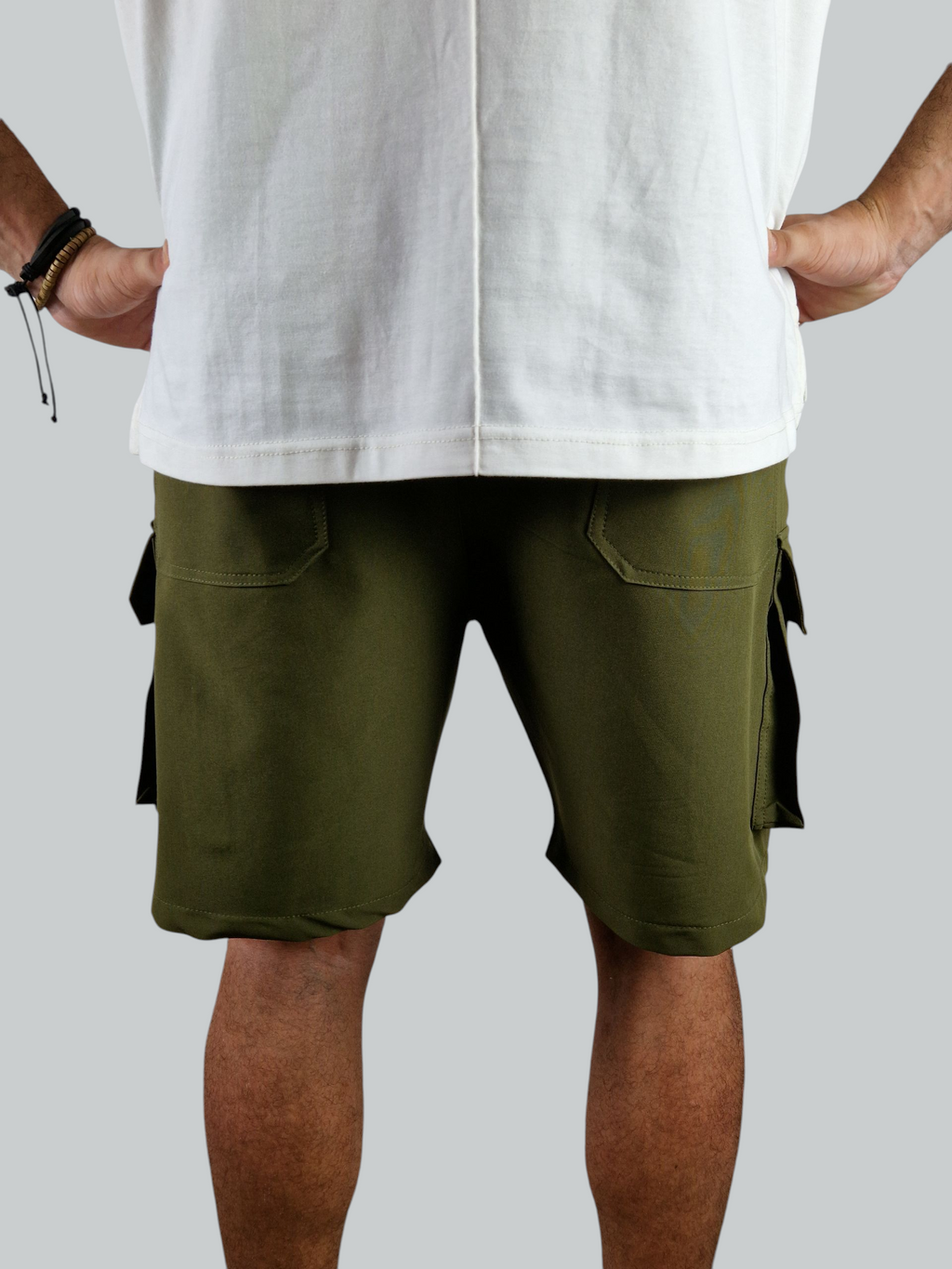 VA-OLIVE Utility Cargo Shorts