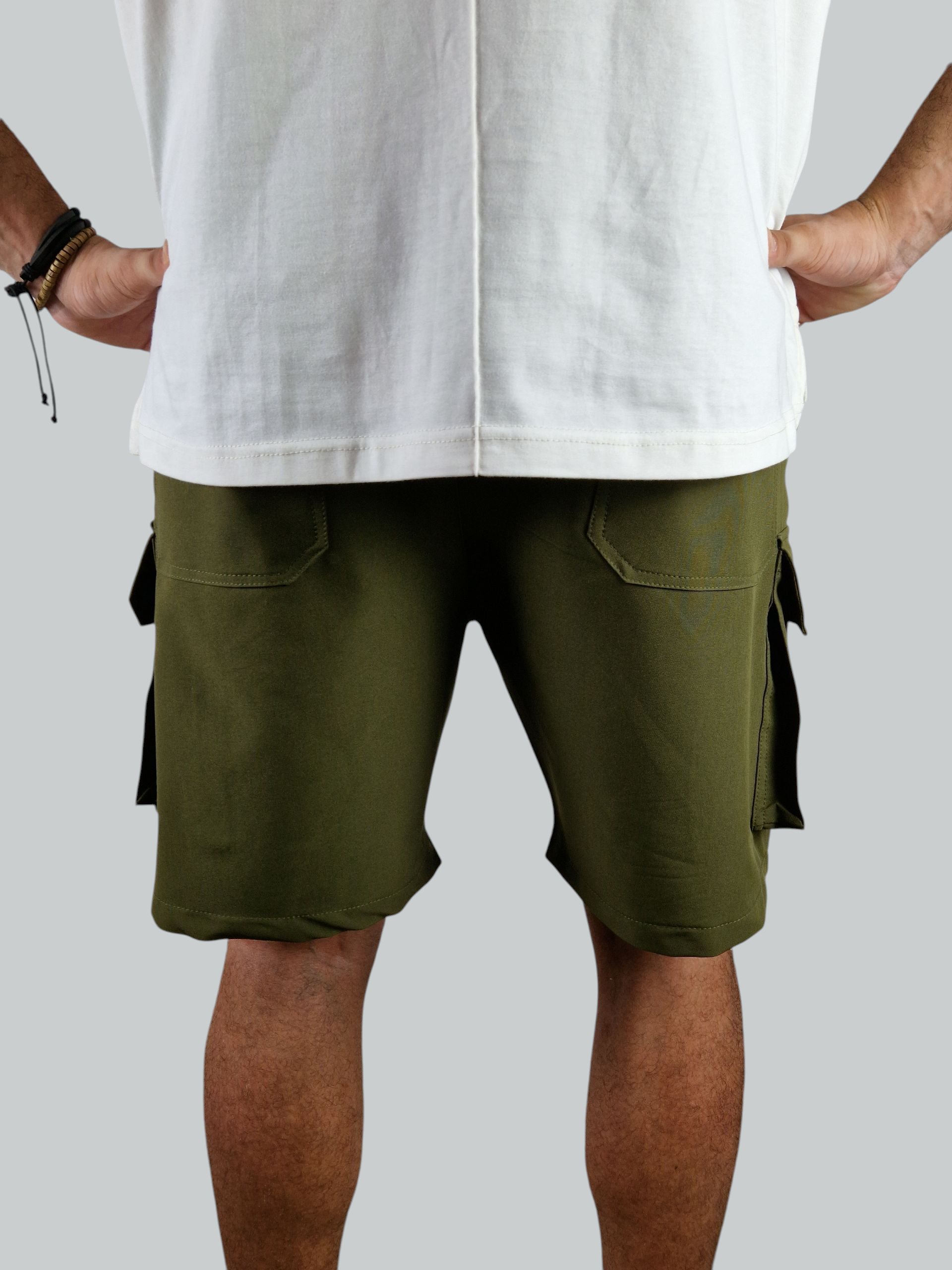 VA-OLIVE Utility Cargo Shorts